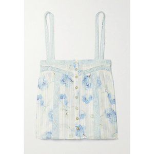 Loveshackfancy Maitri Tank Pace Button Santa Rosa River Size Small S NEW NWT